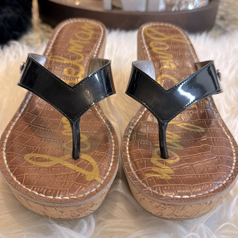Sam Edelman Romy Platform Wedge Cork Sandal size 9